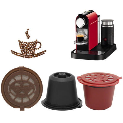 Eco-Friendly Reusable Nespresso Pods - 3 Refillable Filters & Tools