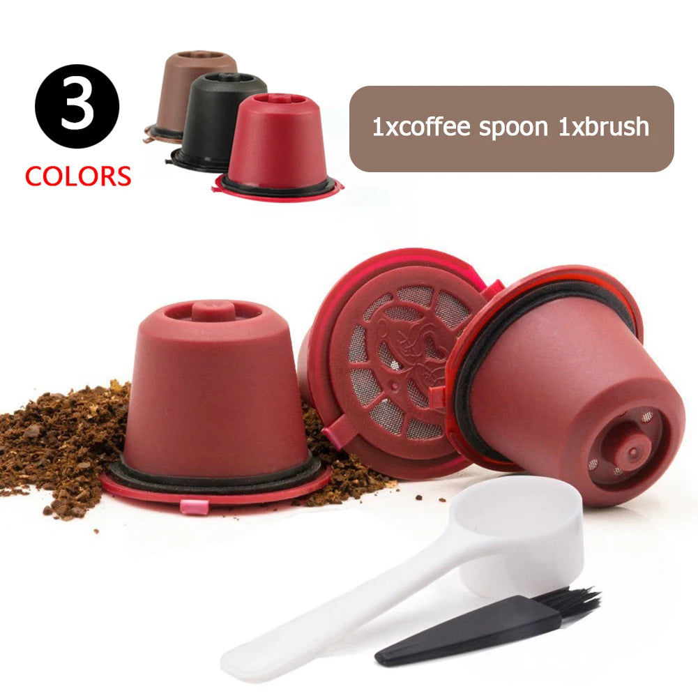 Eco-Friendly Reusable Nespresso Pods - 3 Refillable Filters & Tools