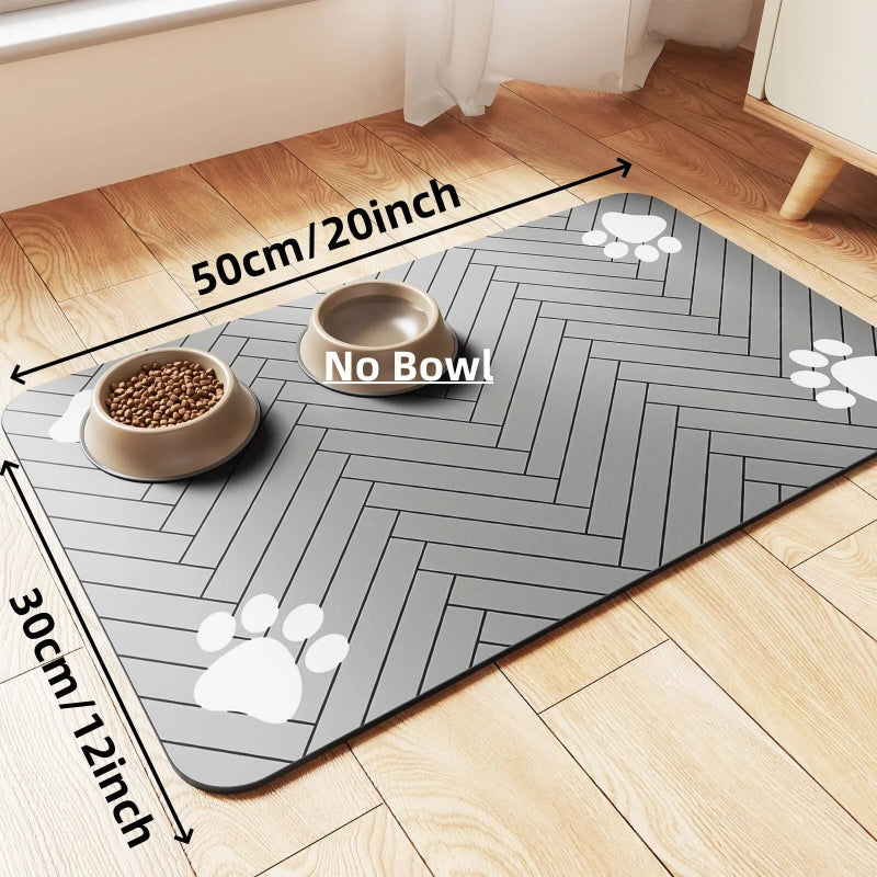 Waterproof Pet Feeding Mat - Quick Dry, Absorbent Placemat