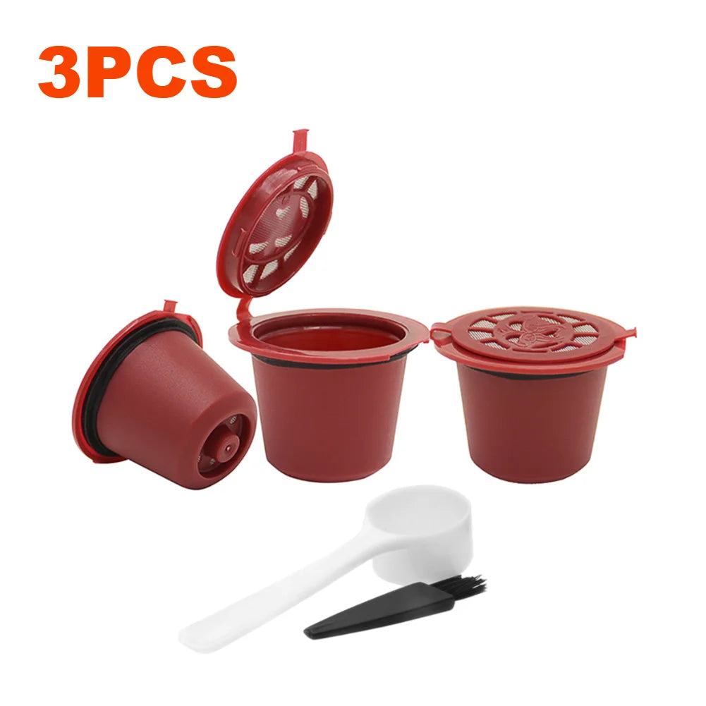 Eco-Friendly Reusable Nespresso Pods - 3 Refillable Filters & Tools